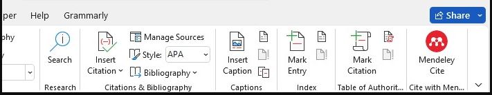 mendeley add on ms word